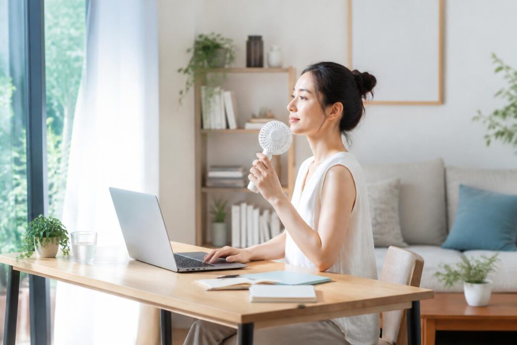 在宅ワークで暑さでやる気が出ない時の解決策は？